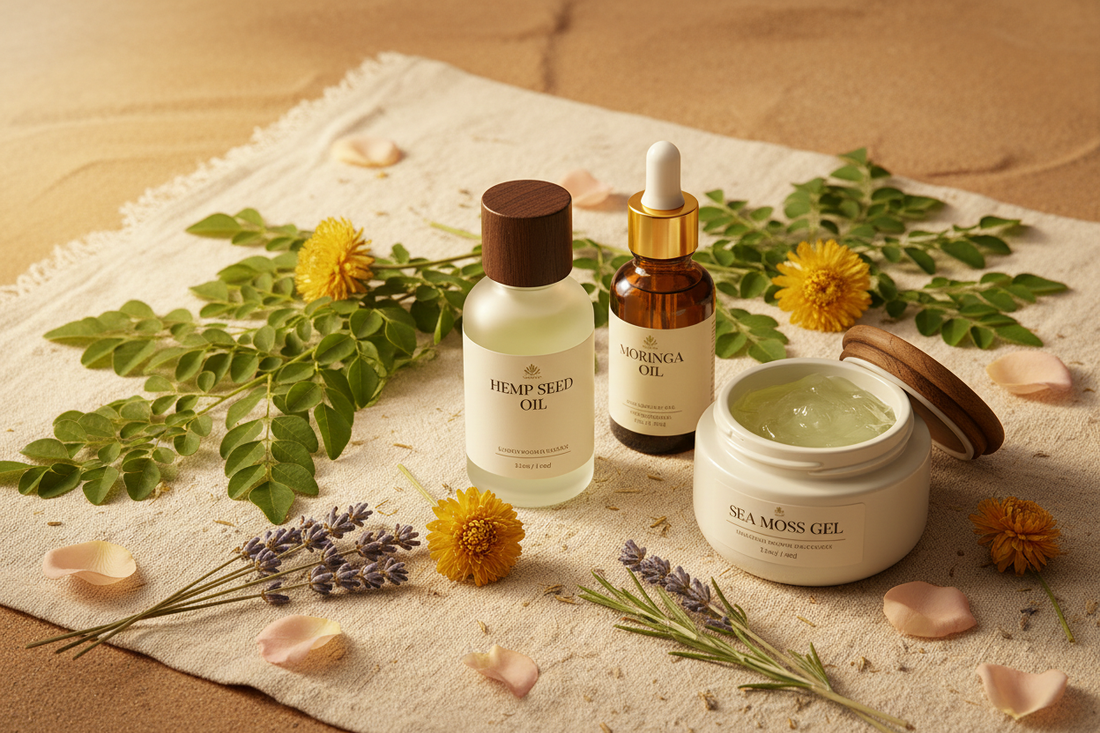 The African Botanical Beauty Routine: Hemp, Moringa & Sea Moss for Glowing Skin