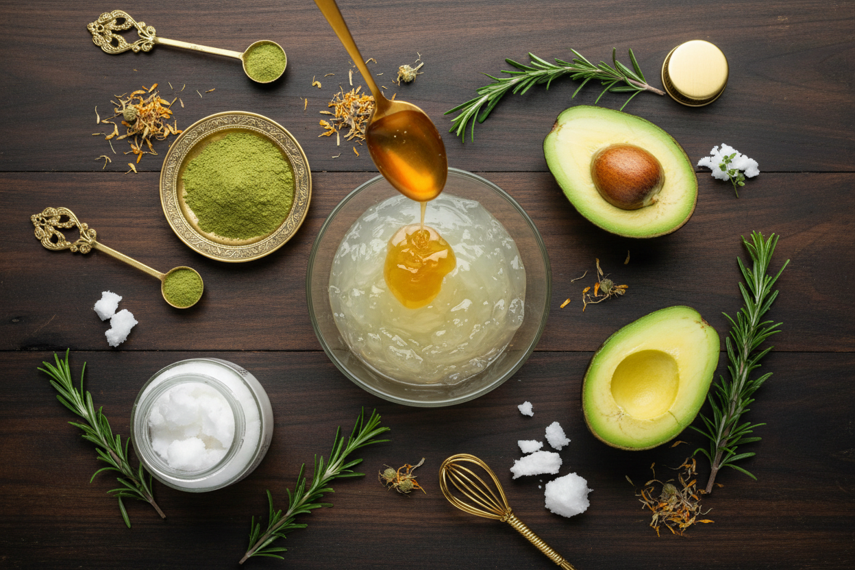DIY Natural Hair Masks Using Kitchen Superfoods: Sea Moss, Honey & Moringa Recipes