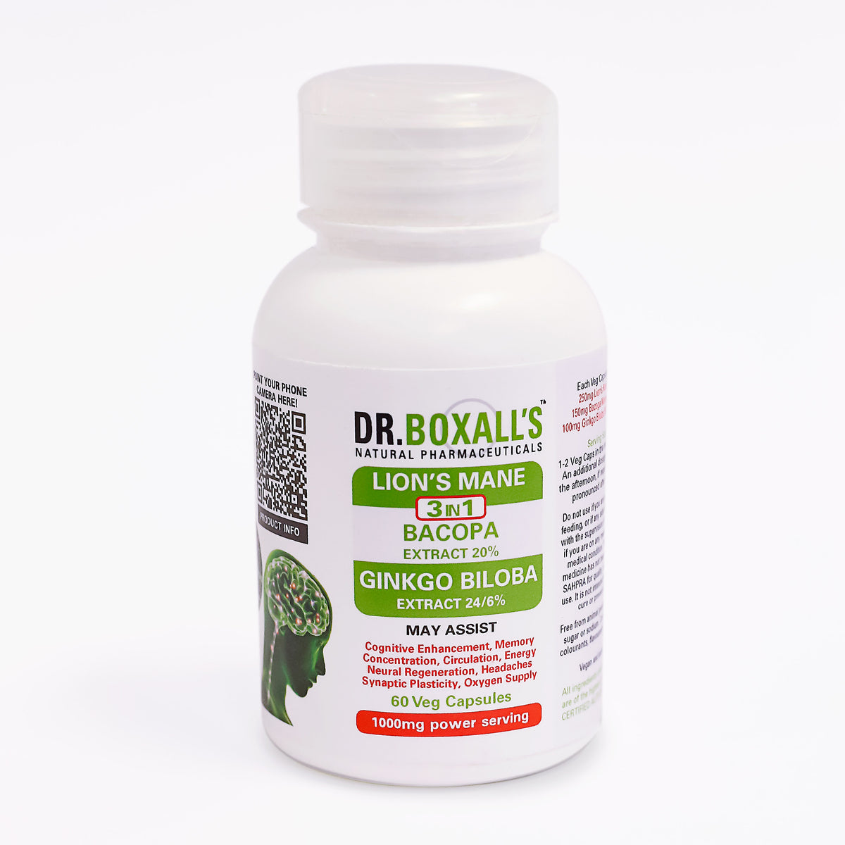 Dr. Boxall's Lions Mane / Bacopa / Ginkgo 60's