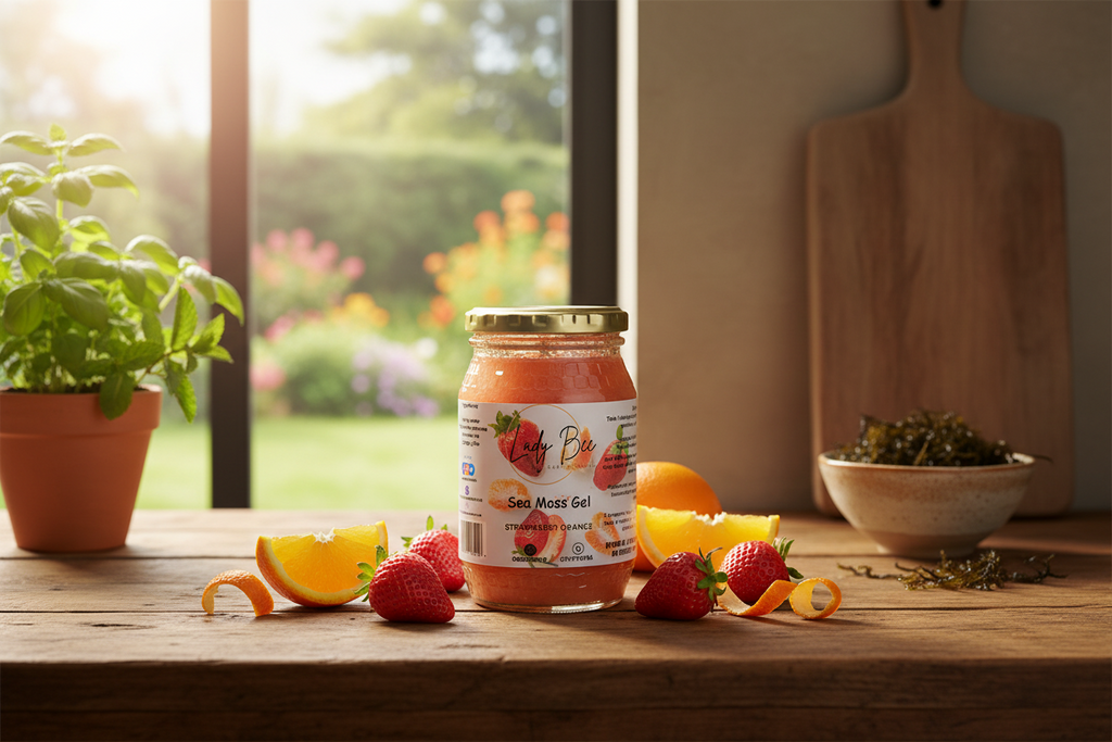 LadyBee's Strawberry Orange Sea Moss Gel 375ml